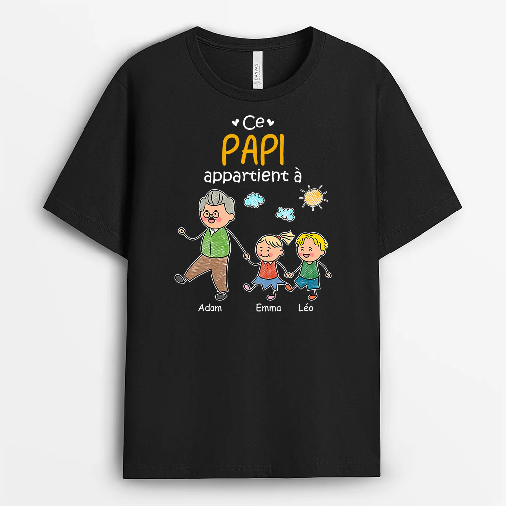 T-shirt Personnalisé Famille Humour - La Bande À Papy Papa Mamie Maman