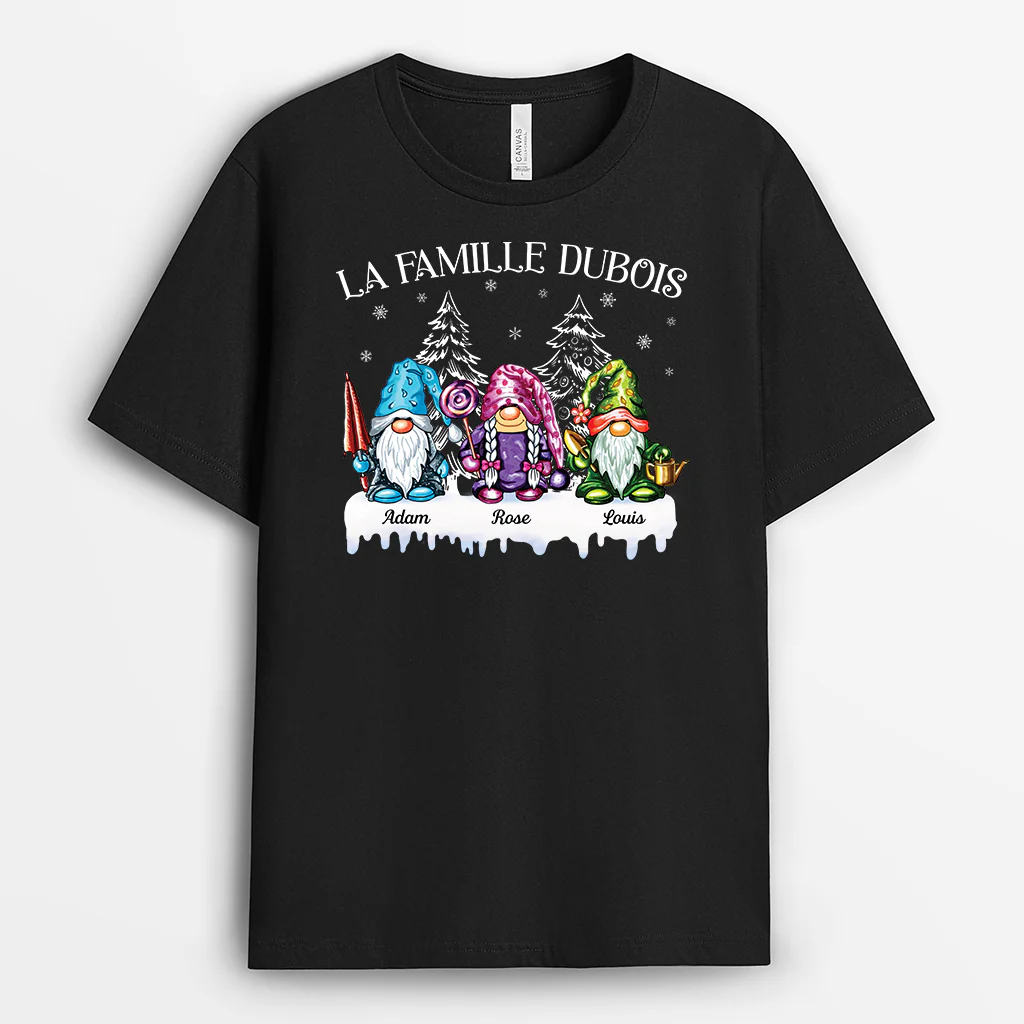 T-Shirt Personnalisé Famille | La Famille Gnome Magique