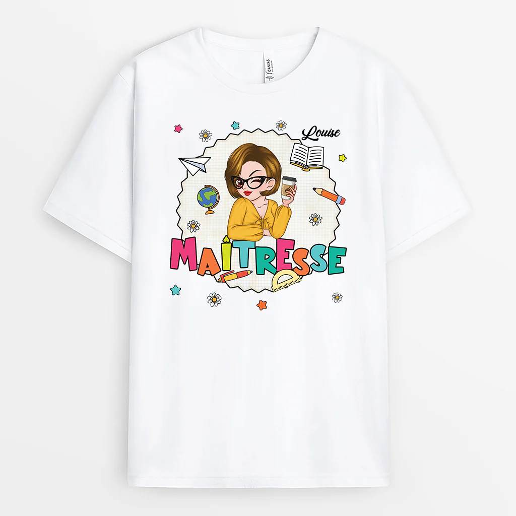 Cadeau Maîtresse Personnalisé - T-shirt Personnalisé Femme