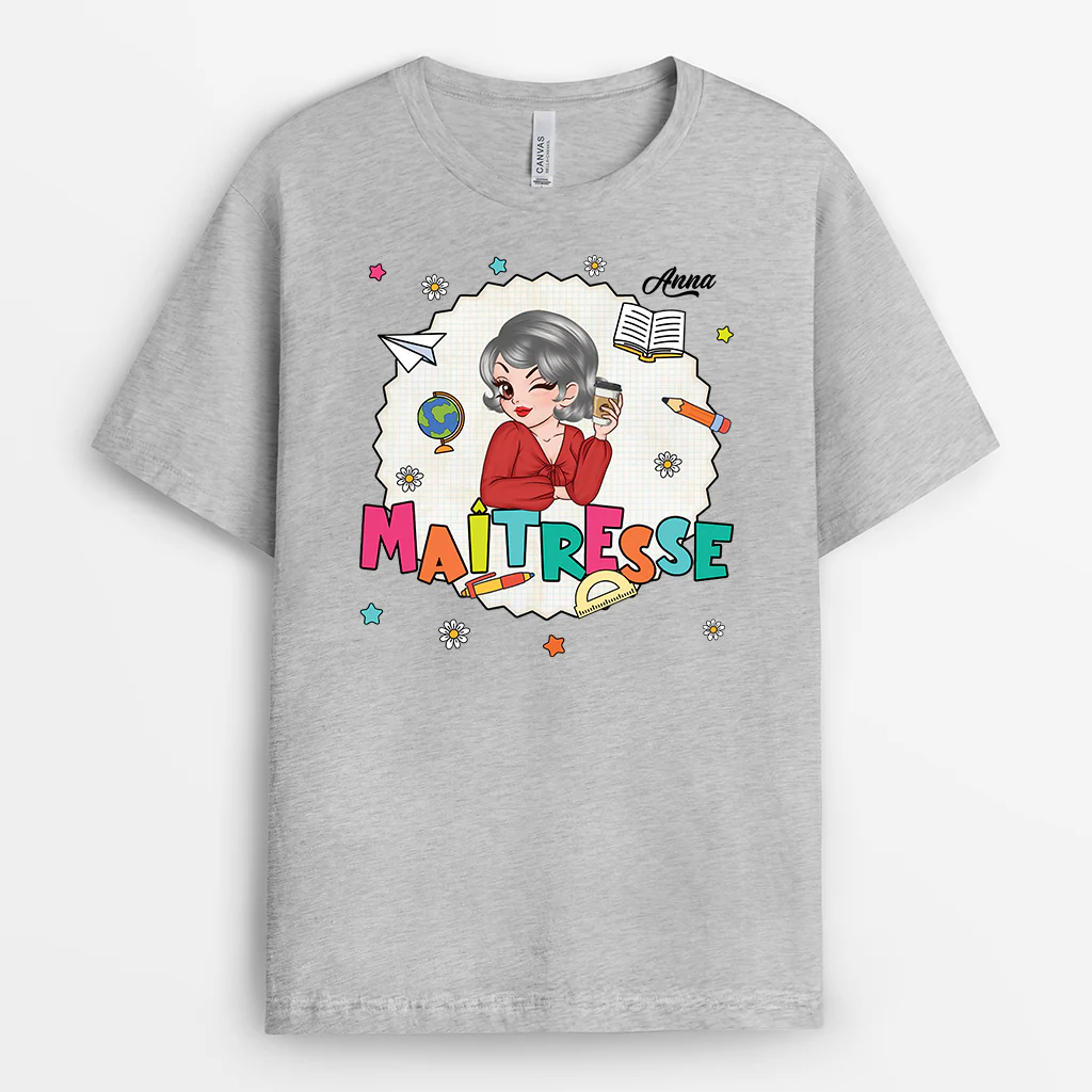 Cadeau Maîtresse Personnalisé - T-shirt Personnalisé Femme - Image 2