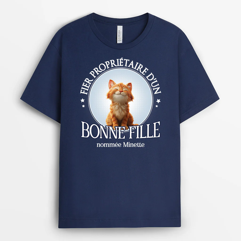 T Shirt Personnalisé Amoureux Des Chats - Fier Propriétaire D’un Bon Chat - Image 2