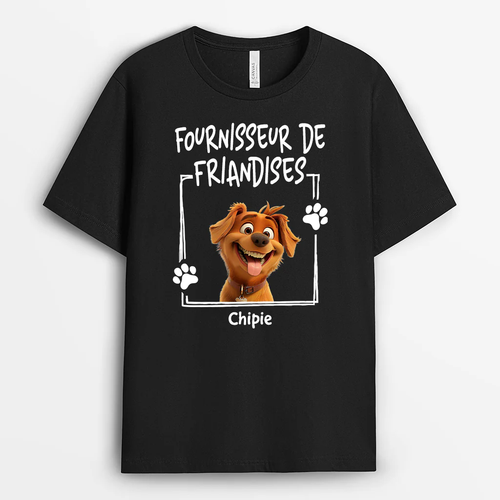 T-shirt Personnalisé - Fournisseur De Friandises - Cadeau Pour Amoureux Des Animaux