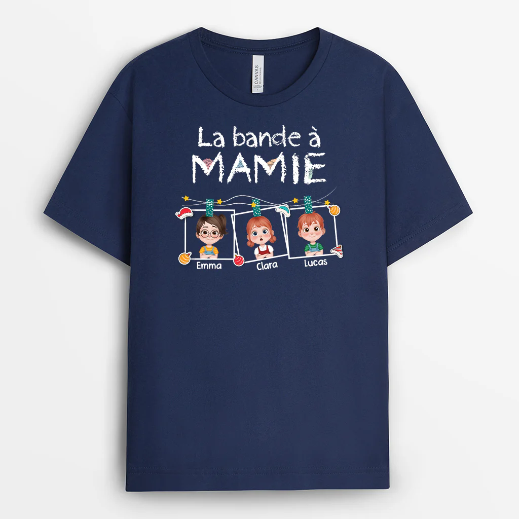 T-shirt Personnalisé - Joyeux Noël Avec La Bande À Papy Mamie - Image 2