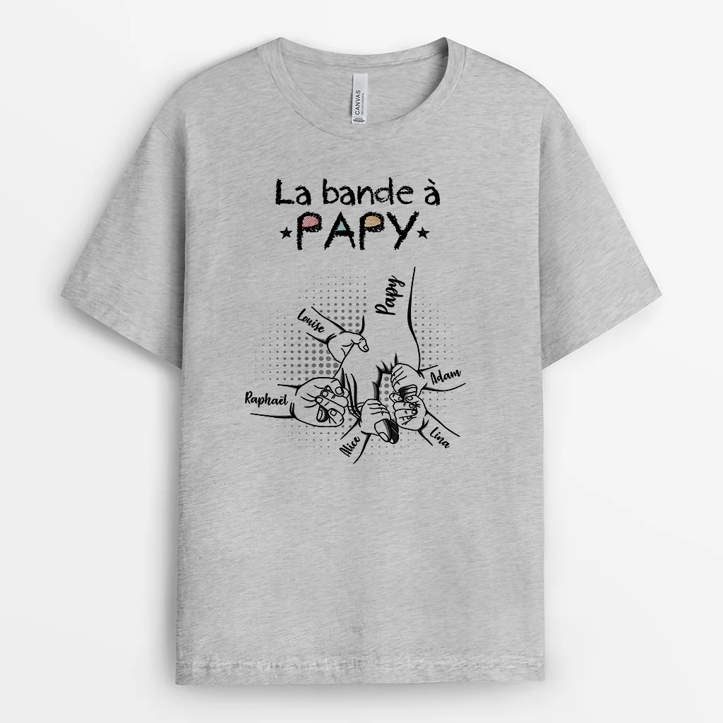 Tee Shirt Personnalisé Papa Et Fils | La Bande À Papa Mains - Image 2
