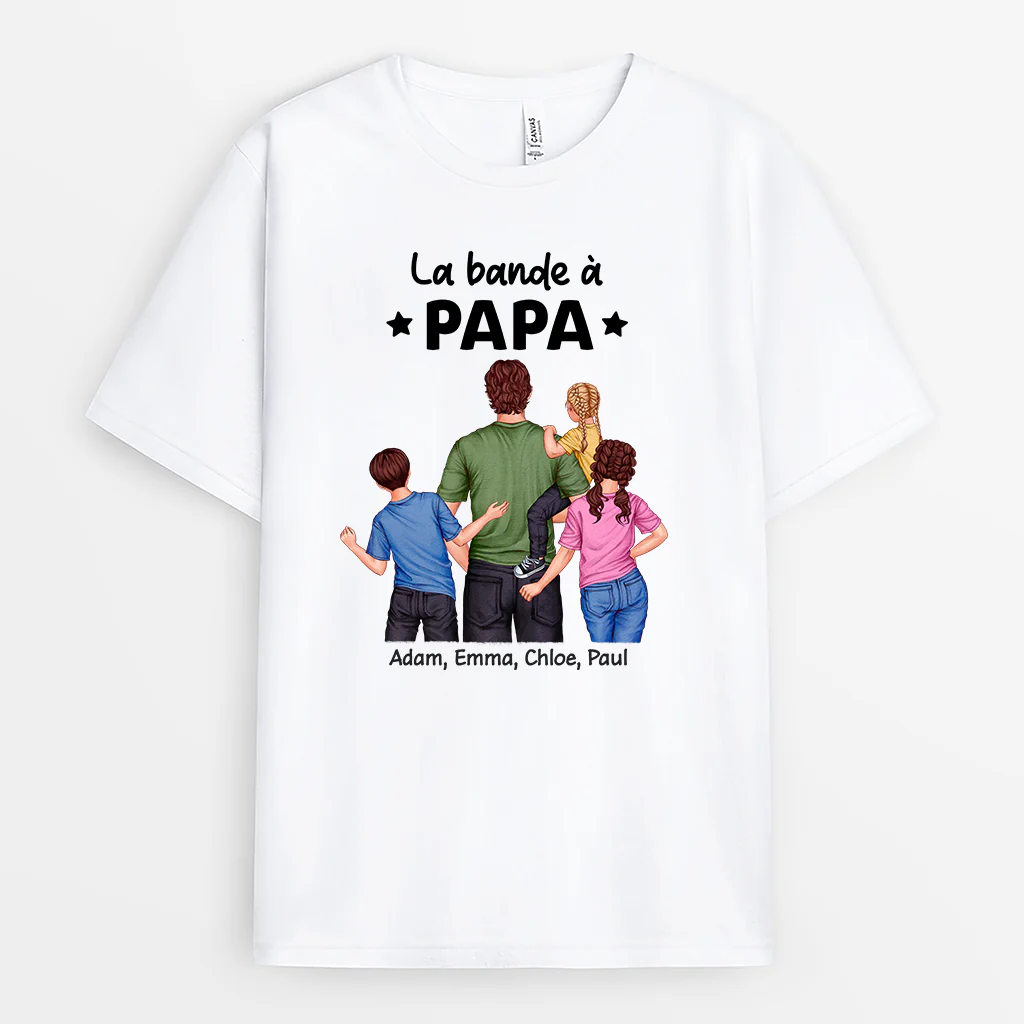 Tee Shirt Papa Personnalisé - Design La Bande à Papa