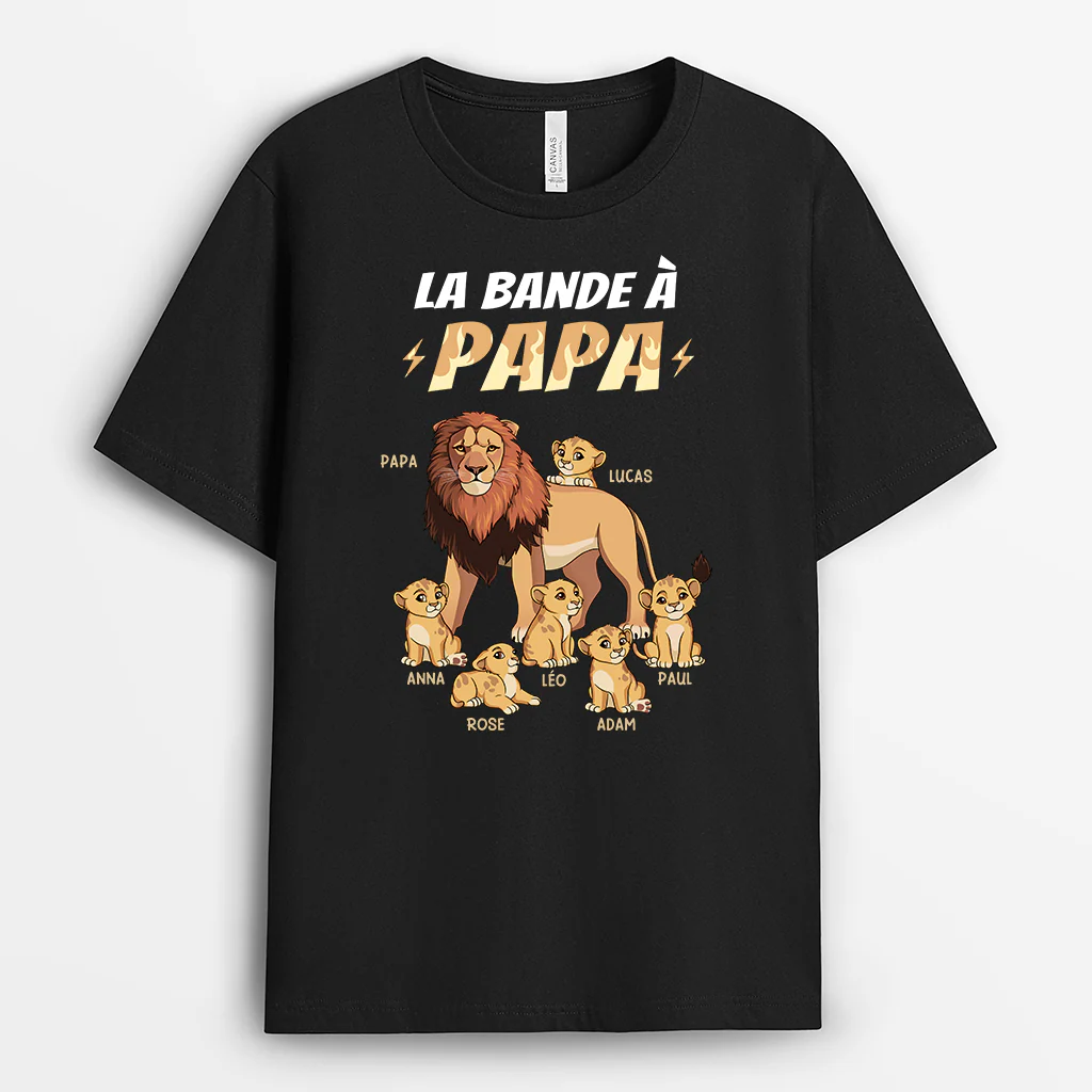 T-shirt Personnalisé - La Bande À Papa/Maman Lion Rugissant
