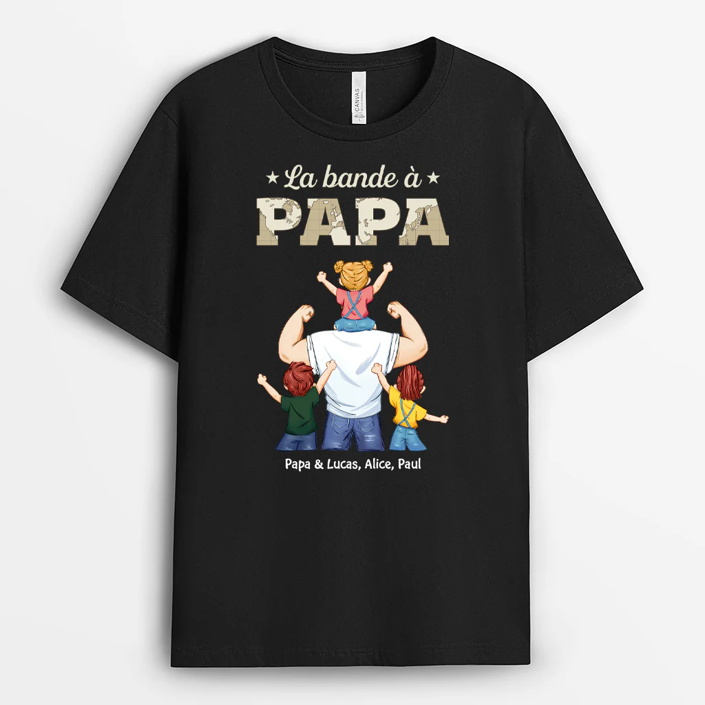 Tee Shirt Personnalisé pour Papa - Design Papa Musclé