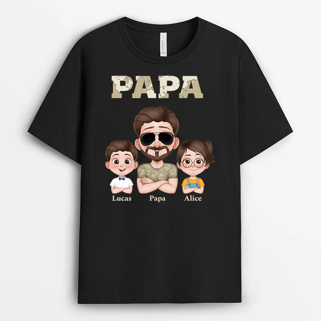 T-shirt Personnalisé - La Bande À Papa Soldat - Version Carte