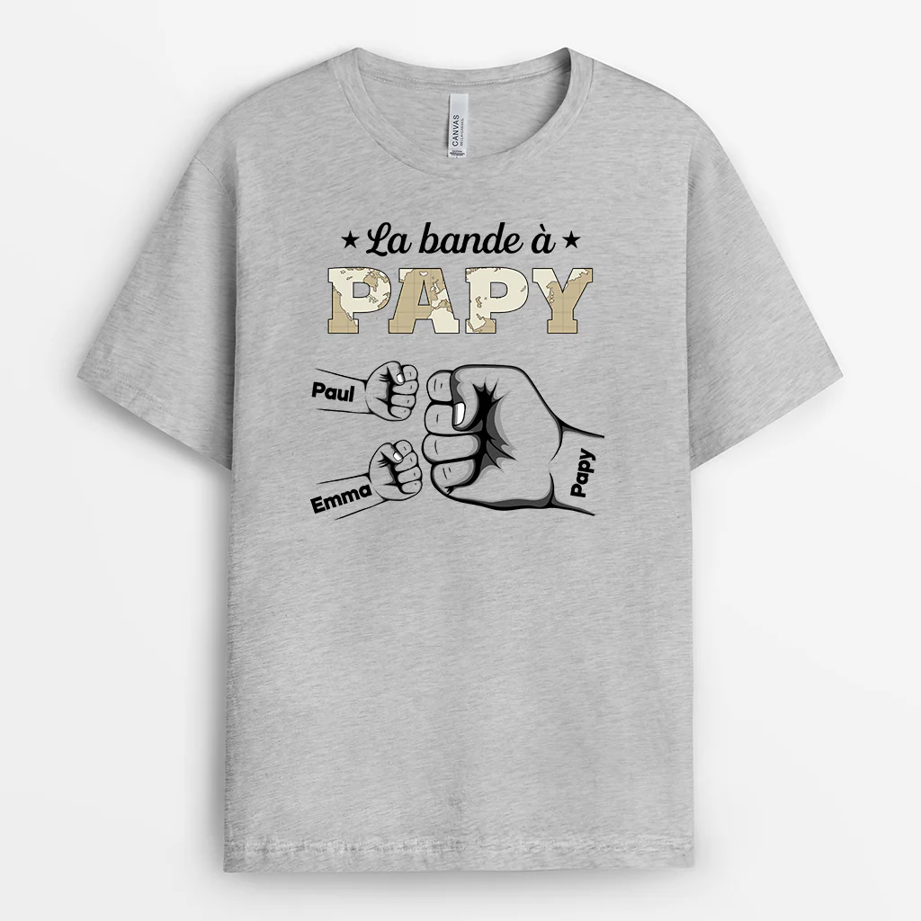 T-shirt Personnalisé La Bande À Papa - Version Carte Simple - Image 2