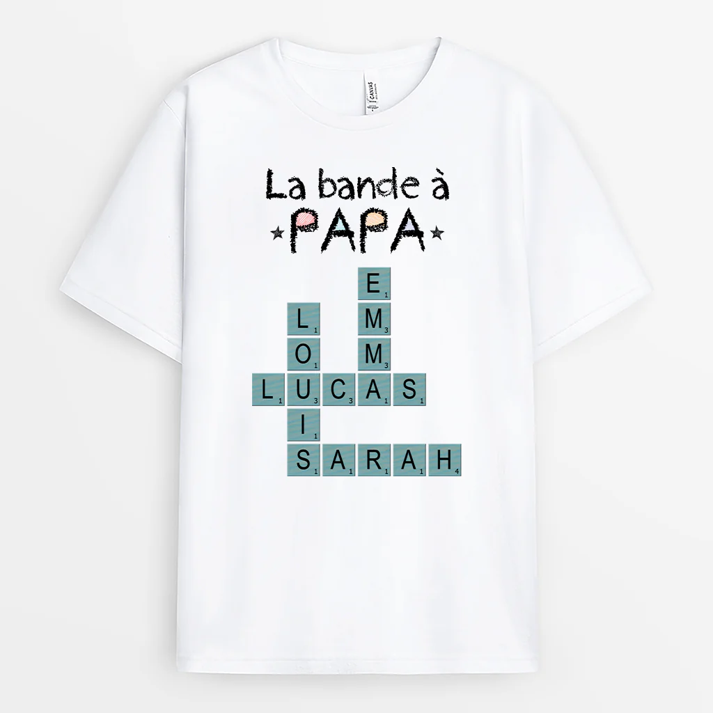 T Shirt Personnalisé Pour Papa | La Bande À Papa Version Mots Croisés