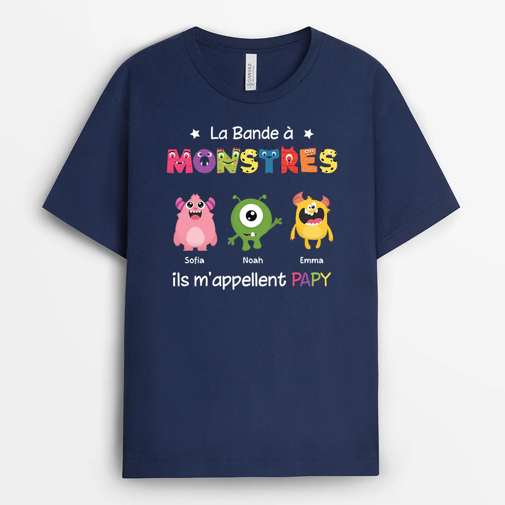 T-shirt Personnalisé - La Bande Des Monstres De Papy Mamie