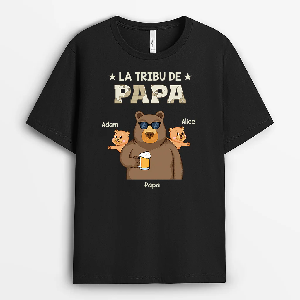 T-shirt Personnalisé - La Tribu De Papa Ours