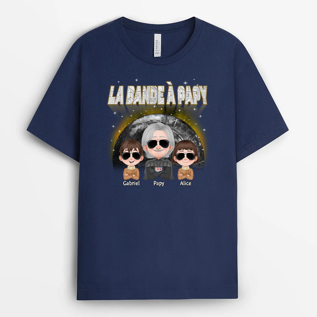 T-shirt Personnalisé - Le Crew De Papa - Version L'Univers - Image 2