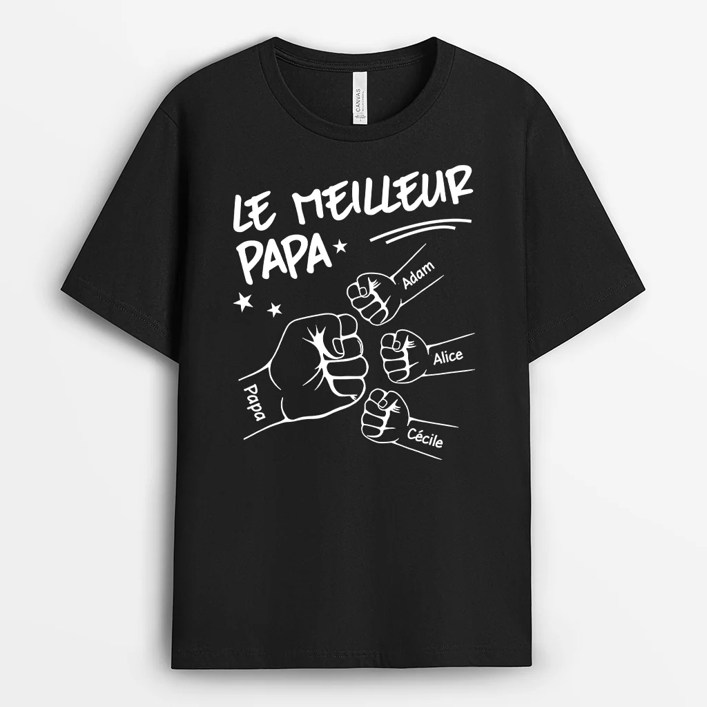 Tee Shirt Papa Personnalisé | Le Meilleur Papa Monochrome