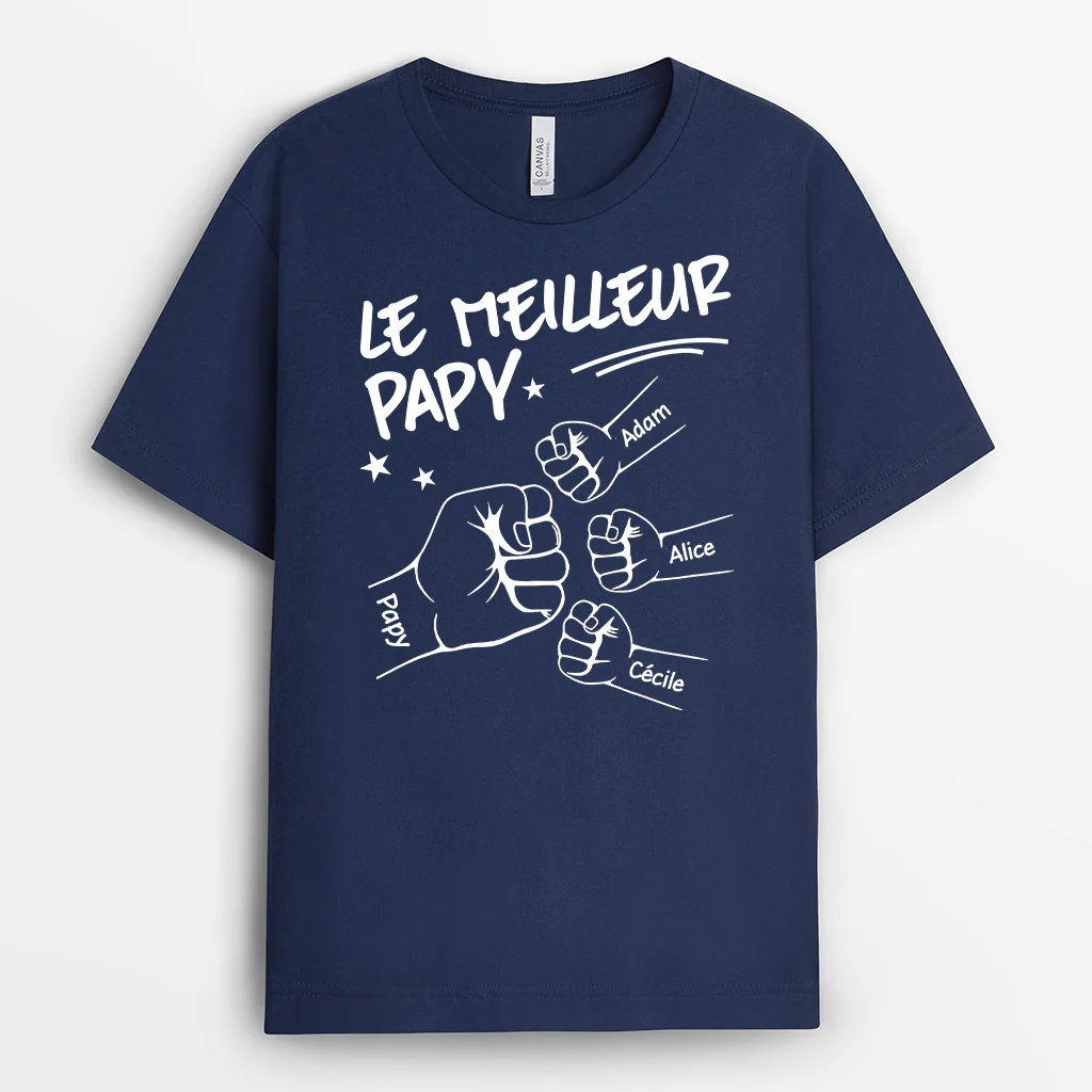 Tee Shirt Papa Personnalisé | Le Meilleur Papa Monochrome - Image 2