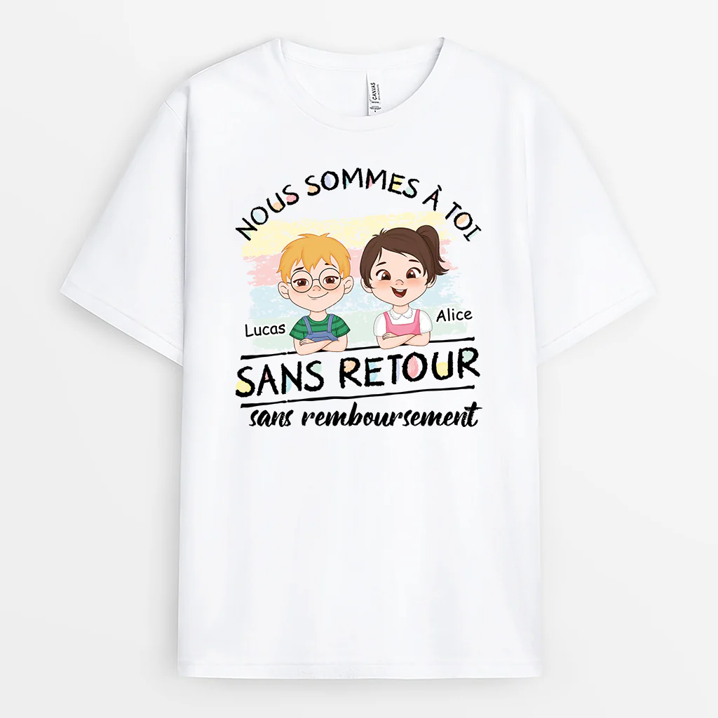 T-shirt Personnalisé Maman - Aucun Retour Ni Remboursement