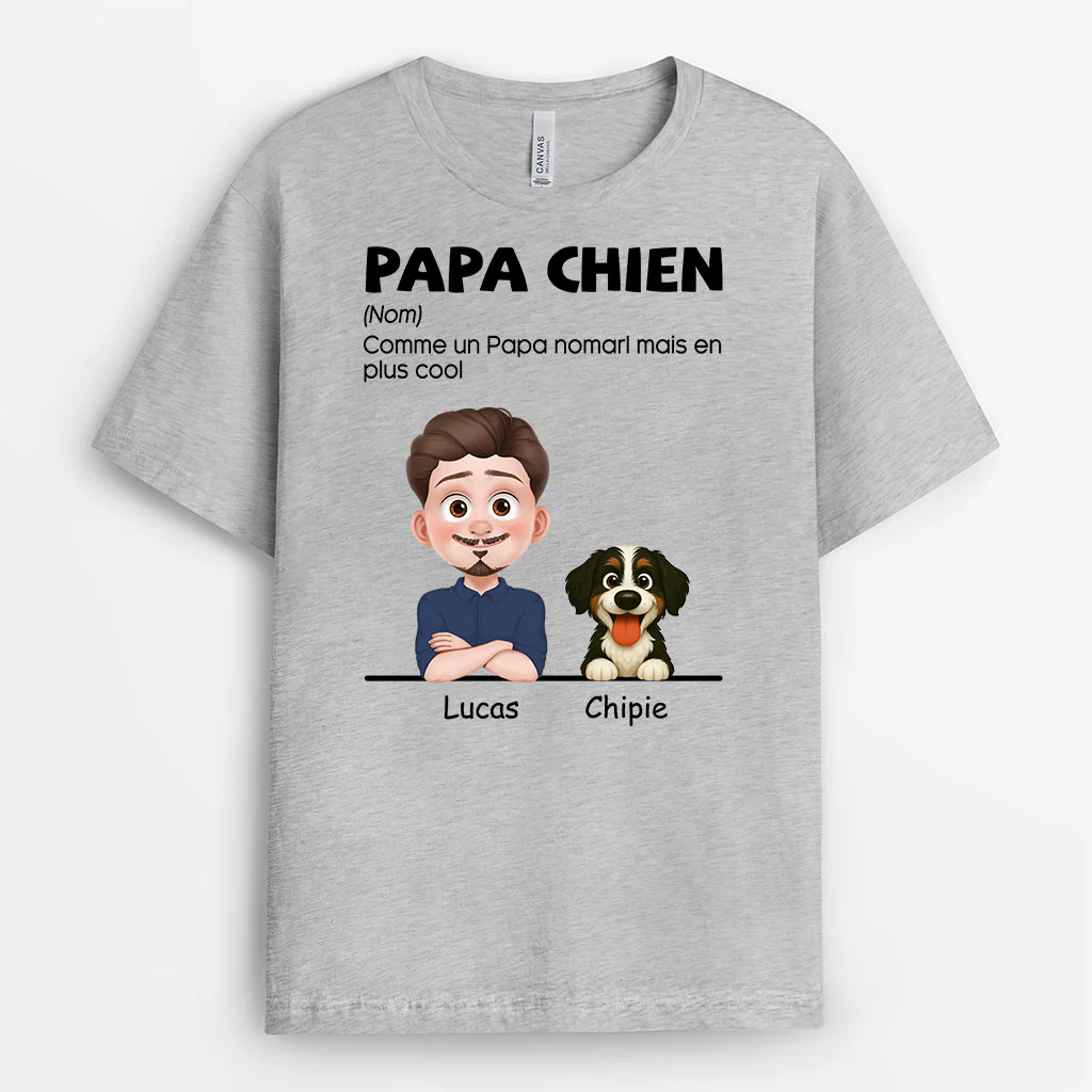 Tee shirt personnalisé chien – Papa/Maman chien - Image 2