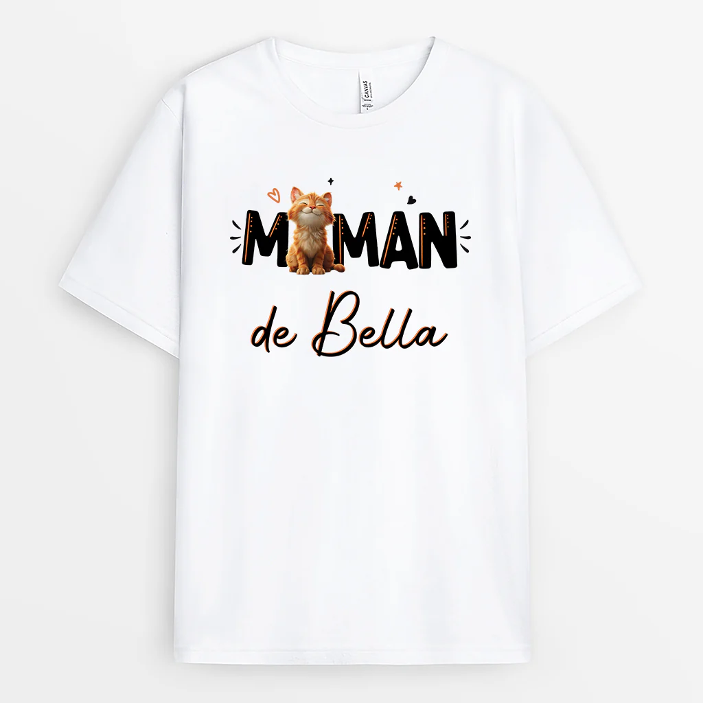 T Shirt Personnalisé Pour Maman - Maman De Chat