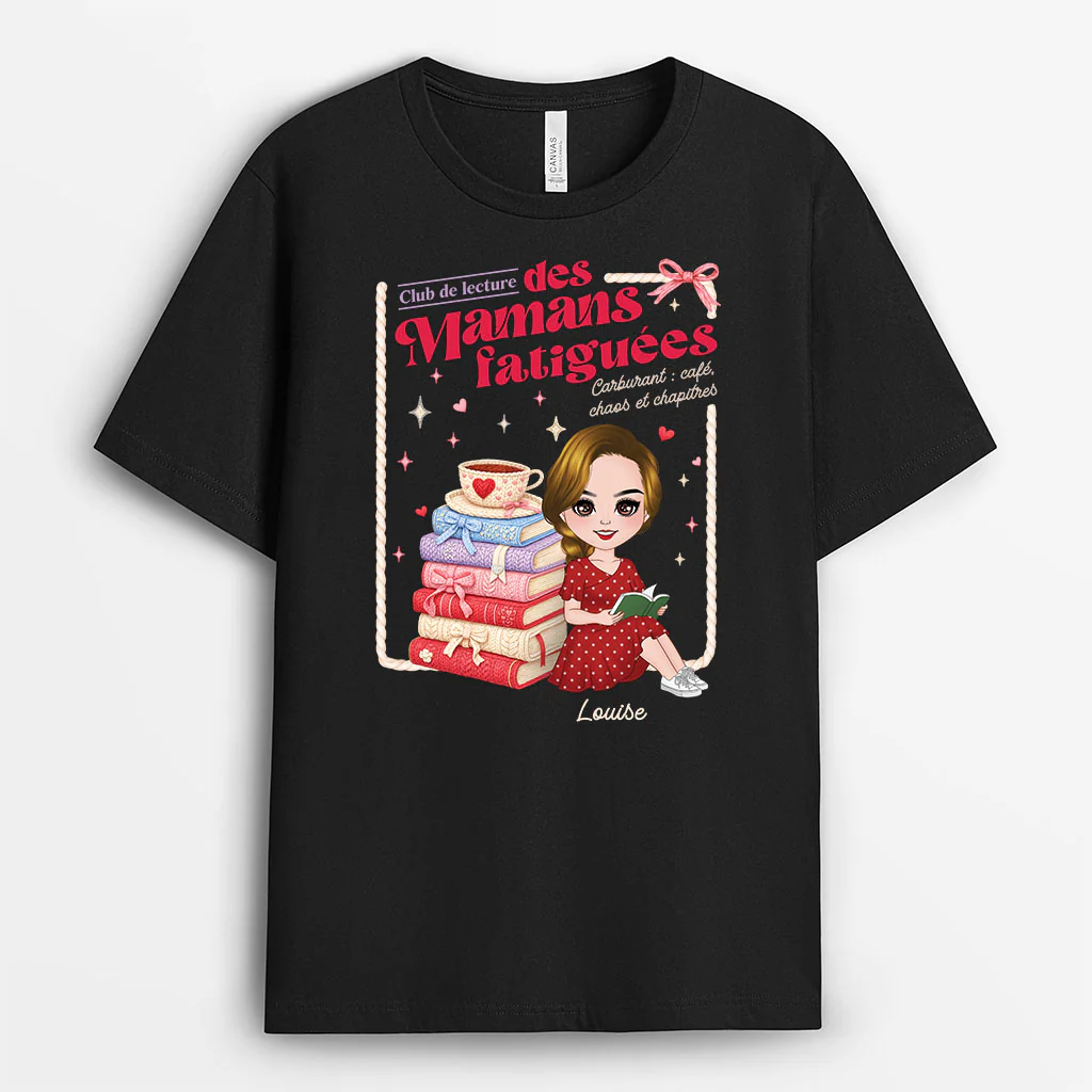 T Shirt Personnalisé Maman Mamie - Amoureuse Des Livres