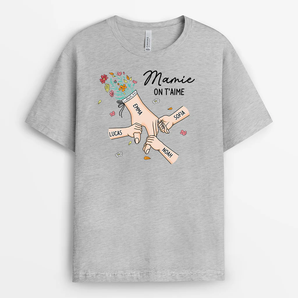 T-shirt Personnalisé pour Maman - Design Main dans la Main - Image 2