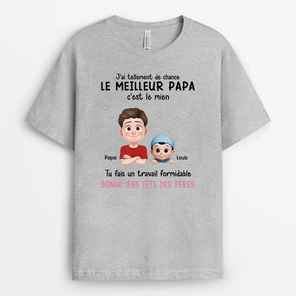T-shirt Personnalisé Maman Papa - Cadeau Nouvelle Maman Bonne Fête Des Mères - Image 2