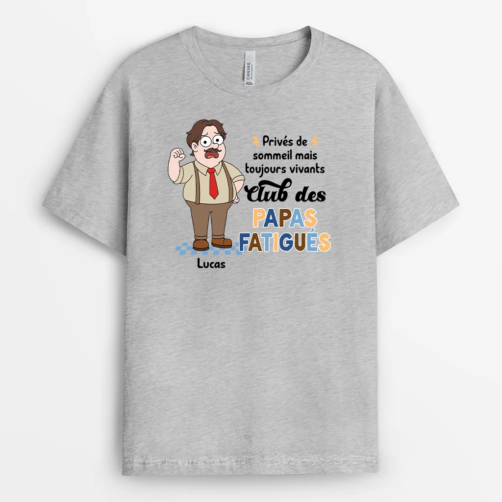 Tee Shirt Personnalisé Maman Papa - Club des Mamans Fatiguées - Image 2