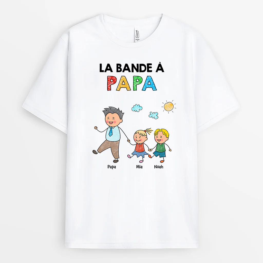 Tee Shirt Personnalisé Papa | La Bande À Maman Papa Coloré Unique