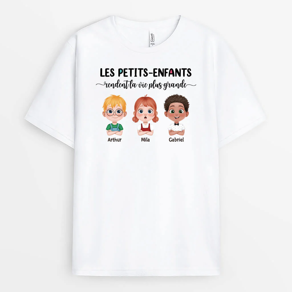 T-shirt Personnalisé Mamie - Les Petits-Enfants - Design Cartoon
