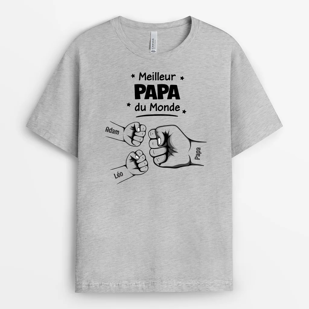 T Shirt Personnalisé Pour Papa | Meilleur Papa Du Monde