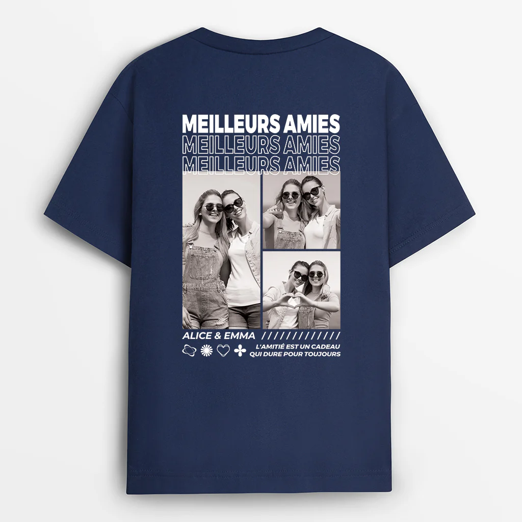 T-shirt personnalisé avec photo – Meilleurs Amis T-shirt