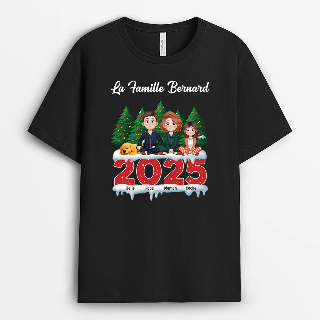 T-shirt Personnalisé - Noël De Notre Famille