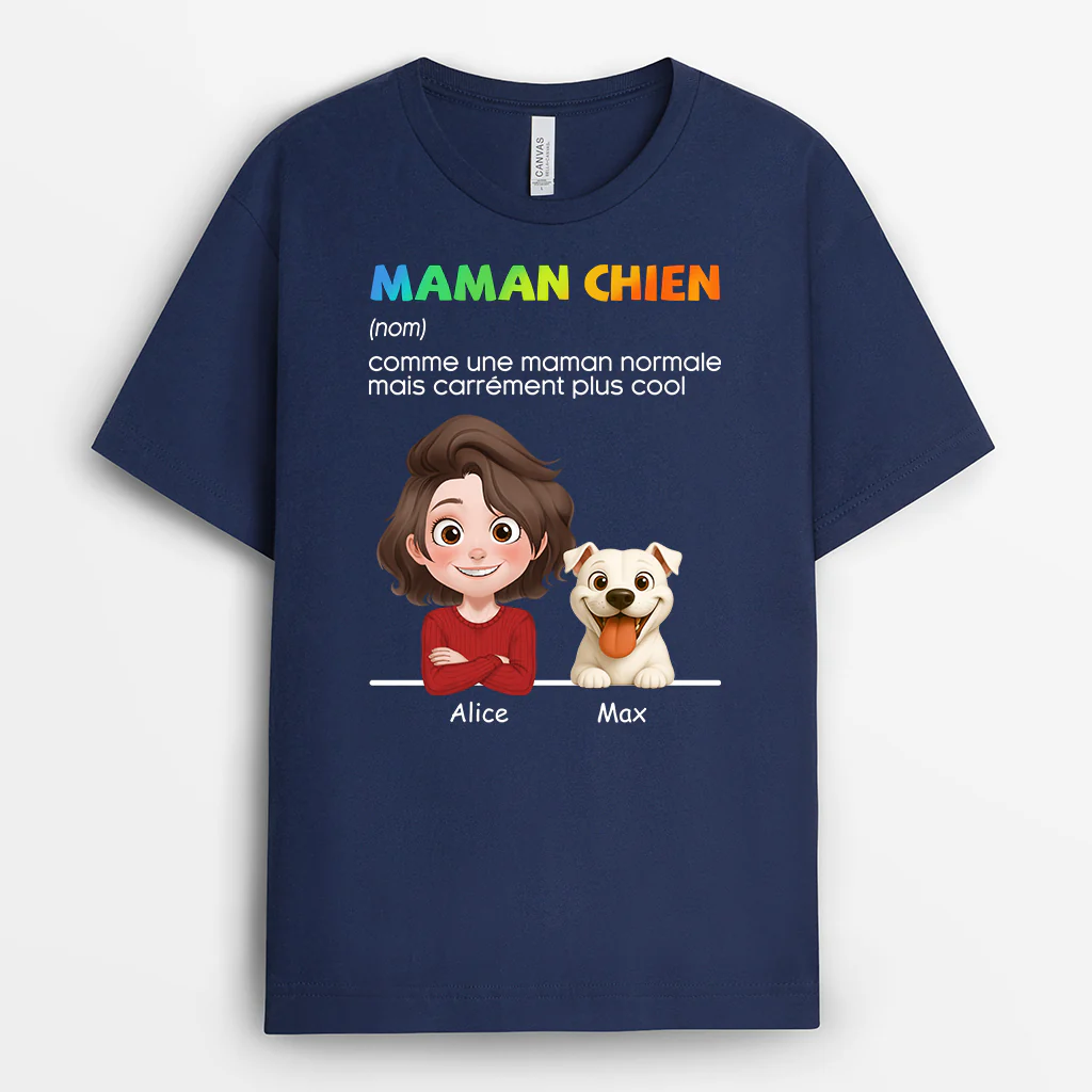 T shirt personnalisé chien – Papa chien cool - Image 2