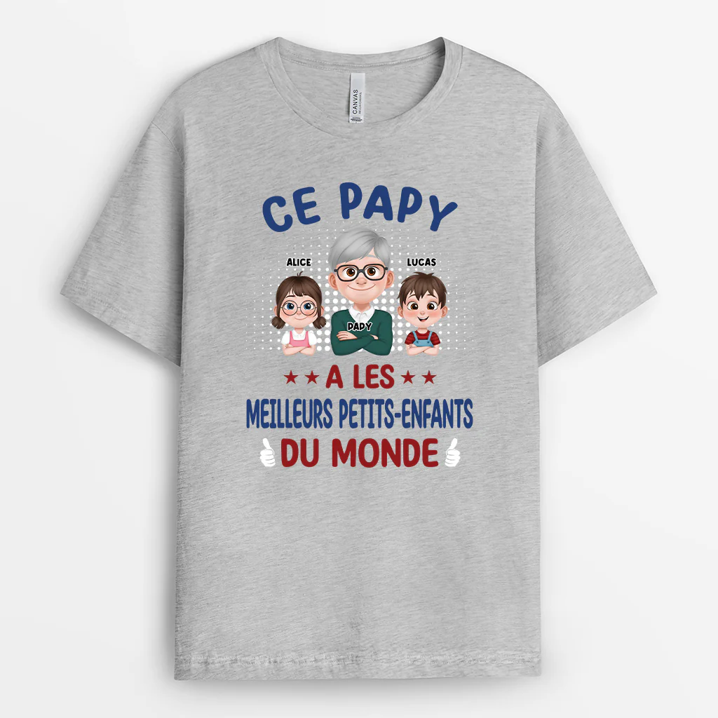 T-shirt Personnalisé Papa - Les Meilleurs Enfants Du Monde - Image 2
