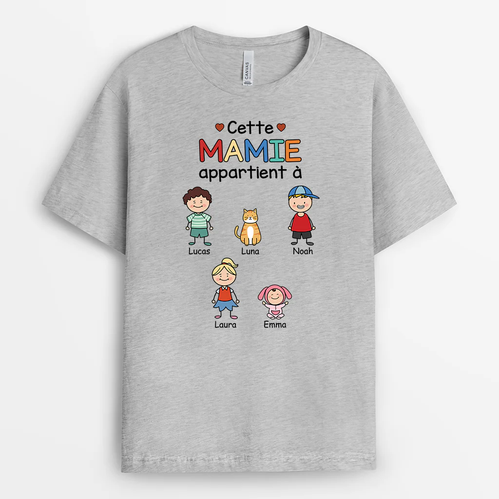 Tee Shirt Personnalisé Mère Fille | Papa Maman Appartient À Enfants - Image 2