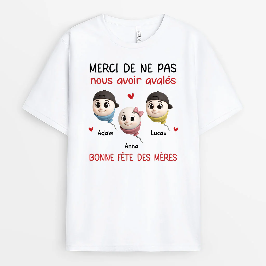 T-shirt Personnalisé Papa Maman - Cadeau Humour Pour Fête Des Pères Des Mères