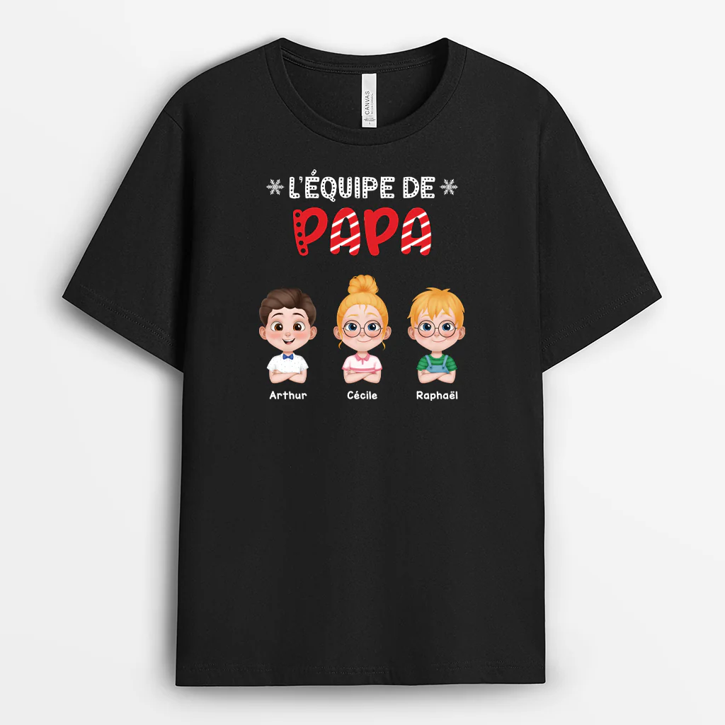 Tee Shirt Personnalisé - Équipe De Papa/Maman Noël