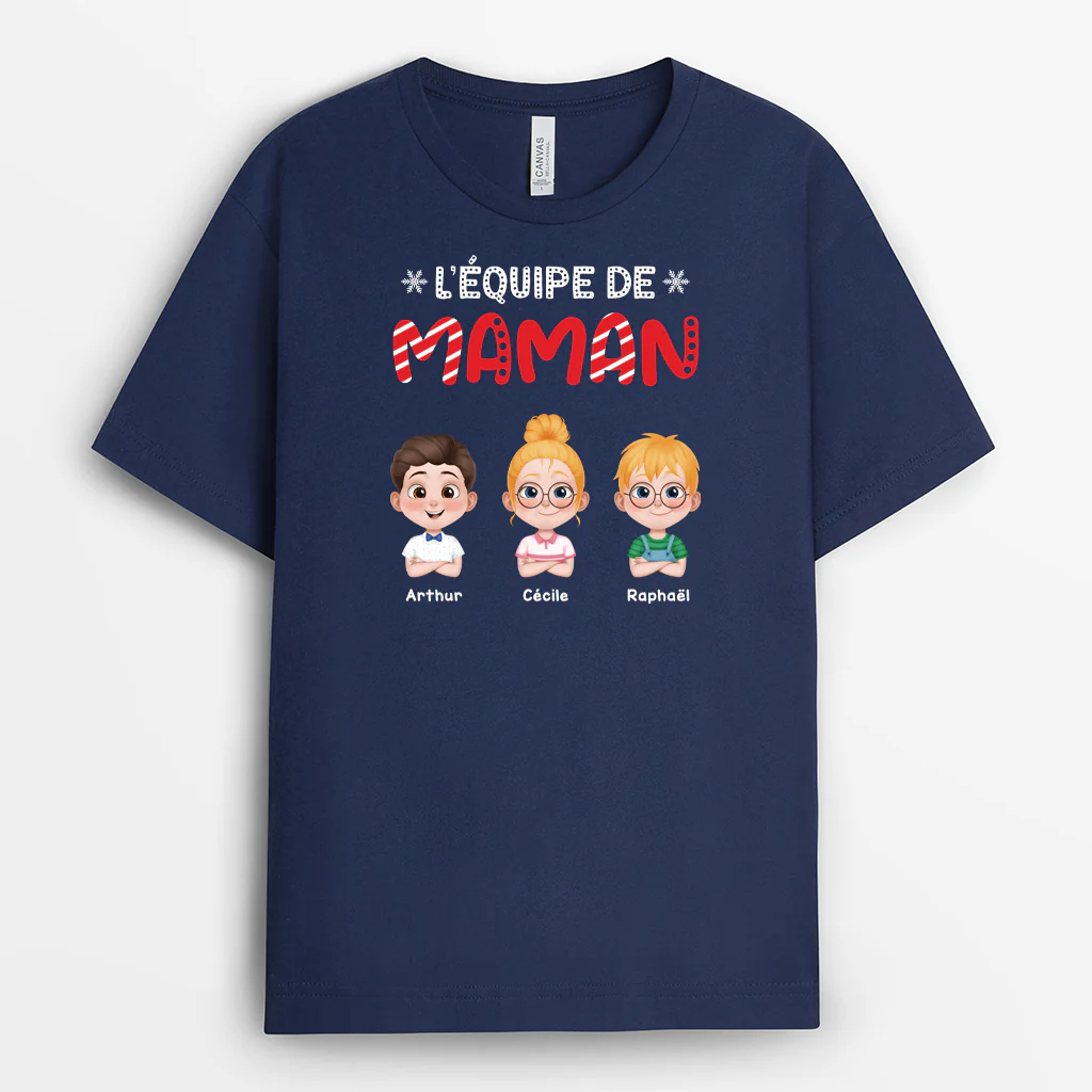 Tee Shirt Personnalisé - Équipe De Papa/Maman Noël - Image 2
