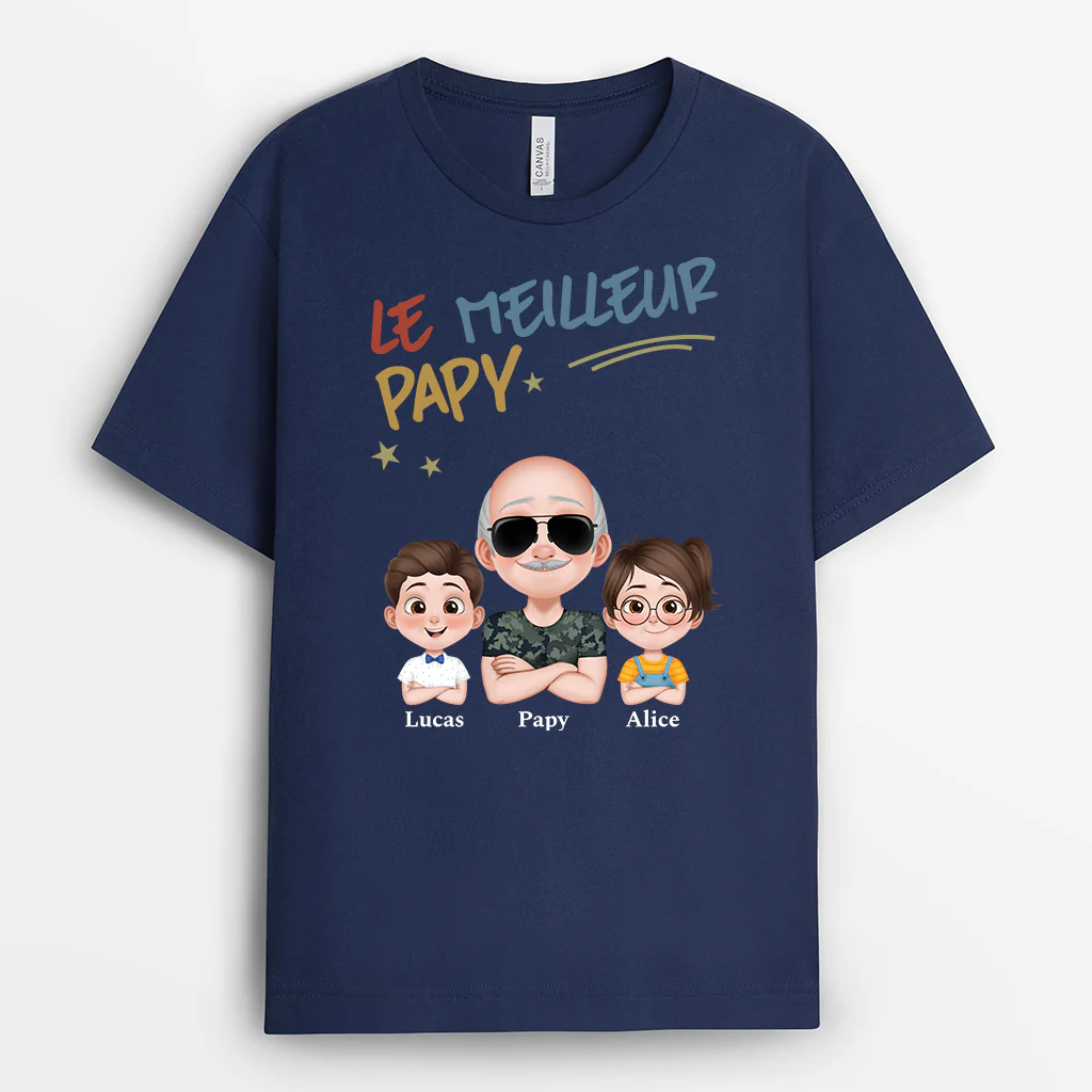 T-shirt Personnalisé Papa - Meilleur Papa Soldat Du Monde - Image 2