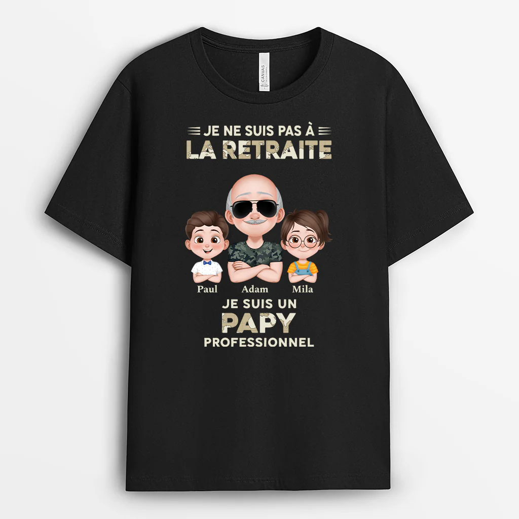 T-shirt Personnalisé - Papy/Mamie Soldat Professionnel
