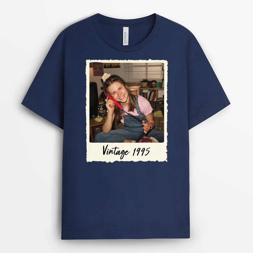 T-shirt Personnalisé Photo Vintage - Look Rétro Unique - Image 2