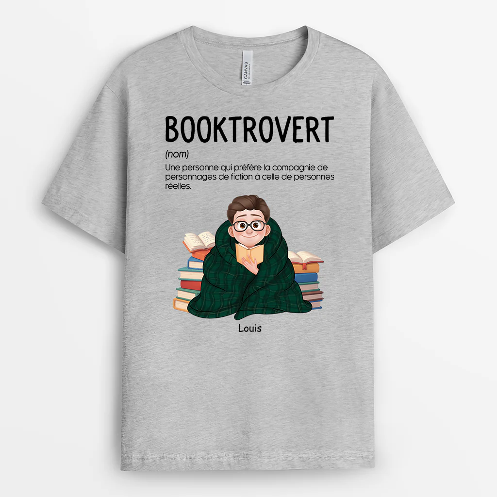 Tee-Shirt Personnalisé Femme | Pour Qui Aime Les Livres Booktrovert - Image 2