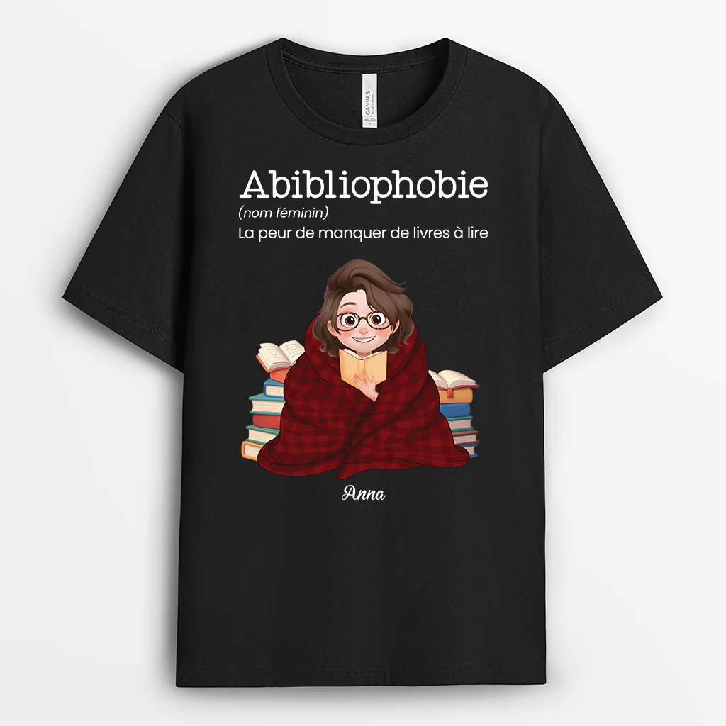 T Shirt Personnalisé Femme | Abibliophobie Pour Amoureuse Des Livres