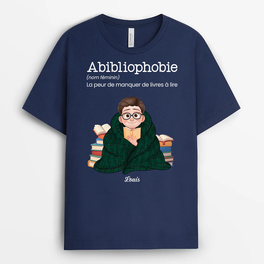 T Shirt Personnalisé Femme | Abibliophobie Pour Amoureuse Des Livres - Image 2