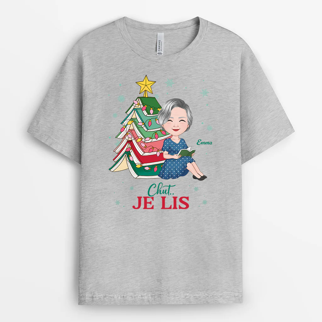 T-shirt Personnalisé Pour Les Amoureux Des Livres - Déjà Prise Pour Noël - Image 2