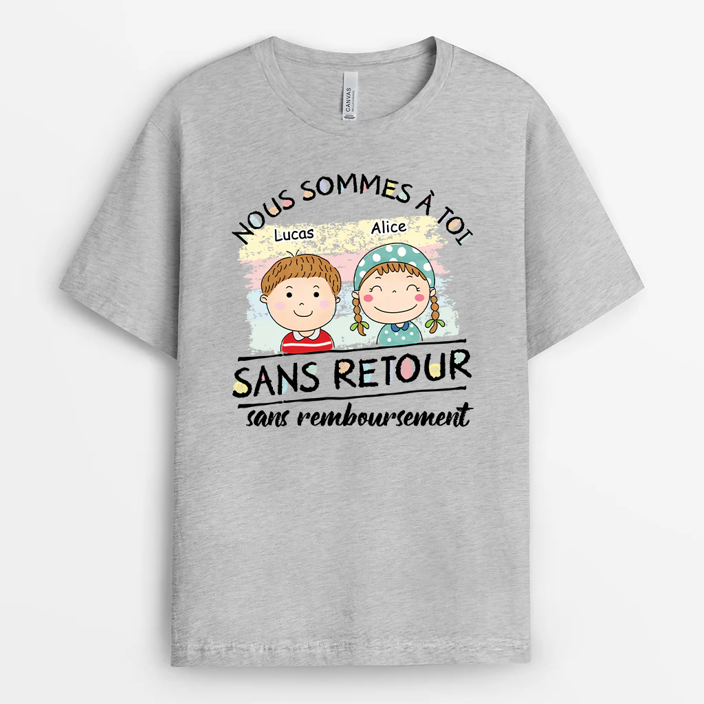 T Shirt Personnalisé Maman - Nous Sommes À Toi - Image 2