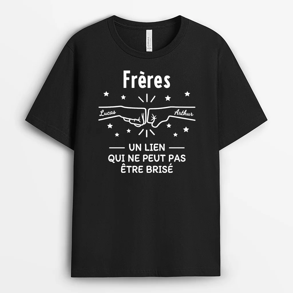 T-shirt Personnalisé Prénom - Un Lien Entre Frère Et Soeur