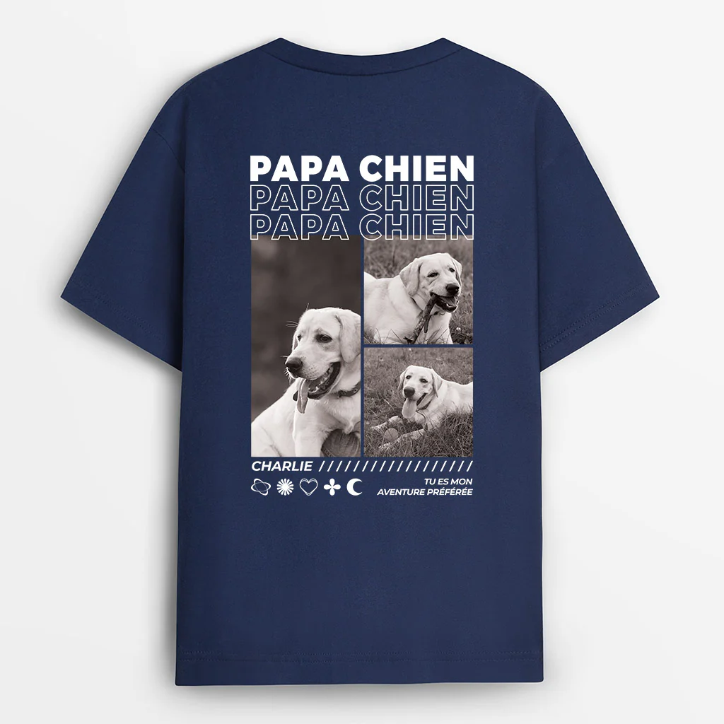 Tee shirt personnalisé photo pas cher – Super papa & maman chien