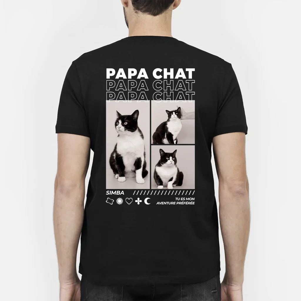 Tee shirt personnalisé photo pas cher – Super papa & maman chien - Image 2