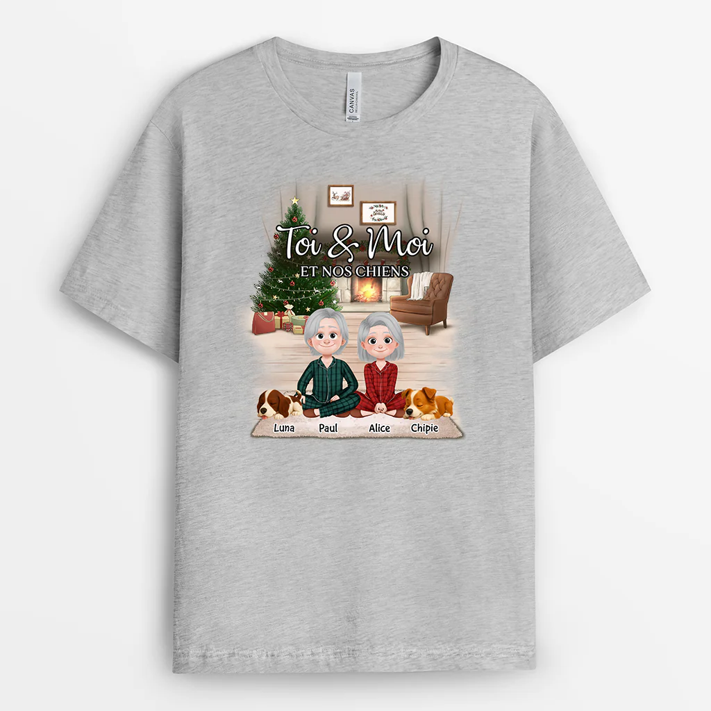 T shirt chien personnalisé – Toi, moi et notre chien - Image 2