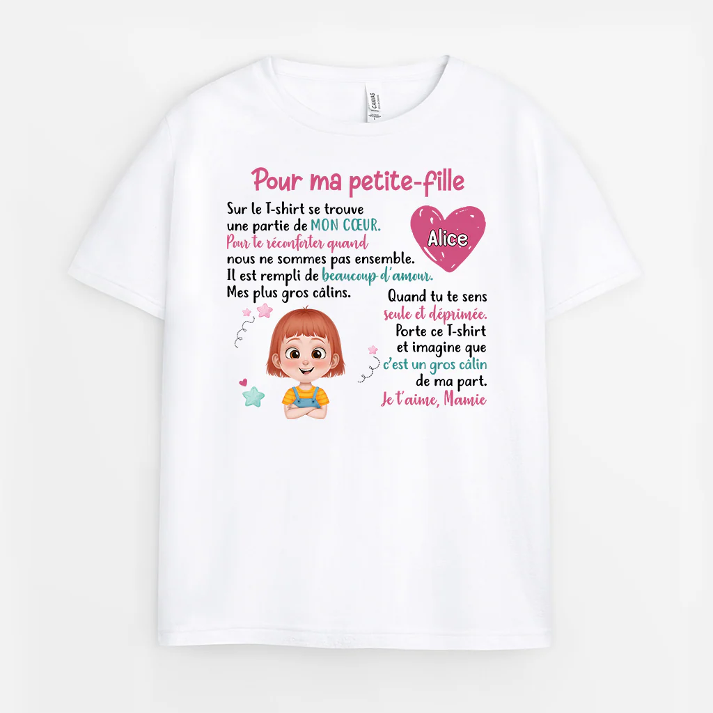 T Shirt Personnalisé Enfant - Une Partie de Mon Cœur